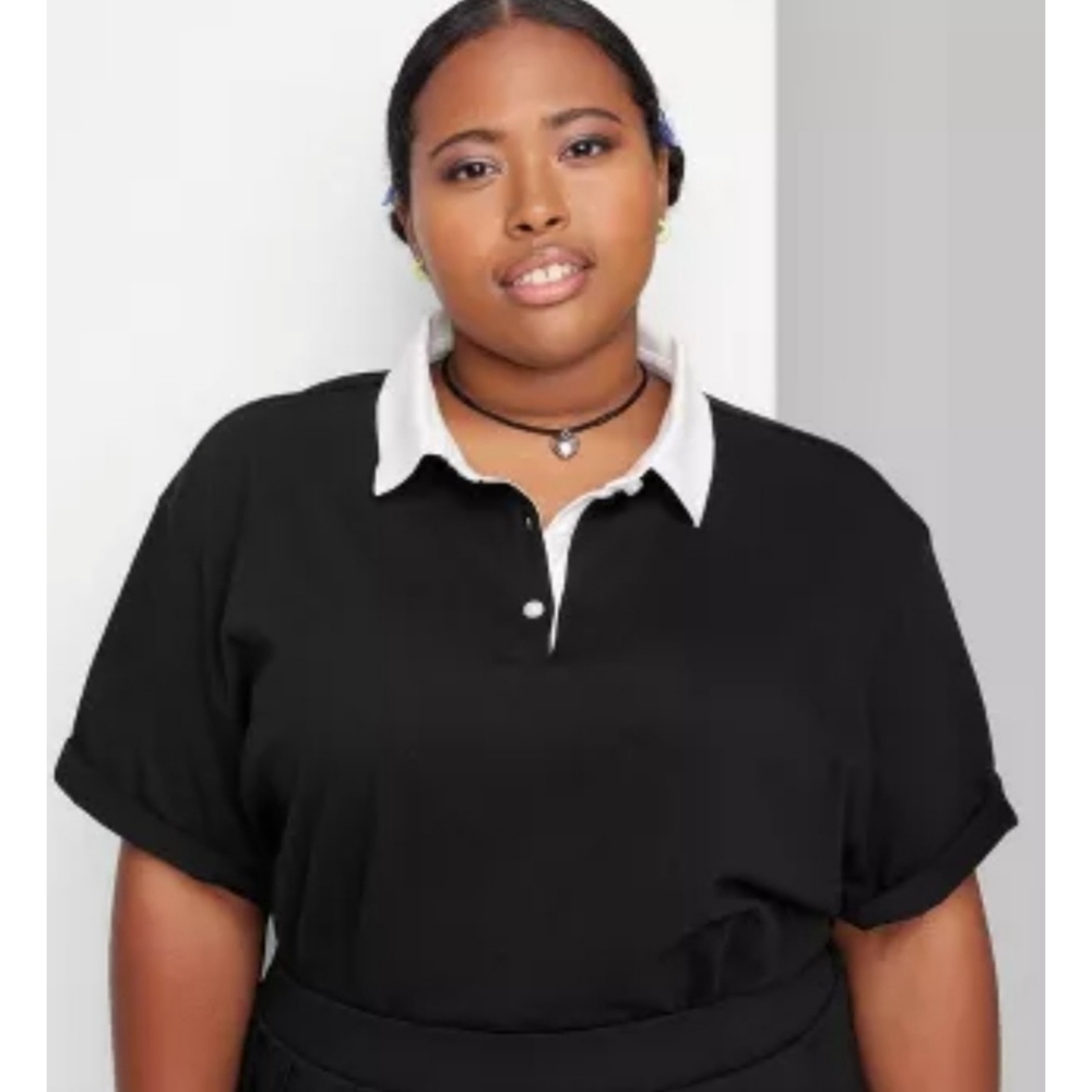 Wild Fable Short Sleeve Rugby shirt Black Size 1X
